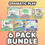 6 PACK BUNDLE DRAMATIC PLAY PRINTABLE australian animals yum cha sweets candy shop store nursery baby airport airplane aircraft travel passports optometrist glasses farmers market fruit puppy school dog trainer