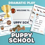 Printable dramatic play puppy school dog trainer