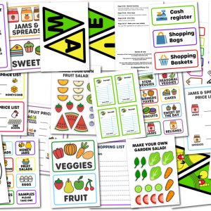 FARMERS MARKET FRUIT VEGETABLES PRINTABLE DRAMATIC PLAY