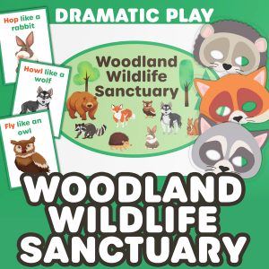 Woodland animal rescue dramatic play printable