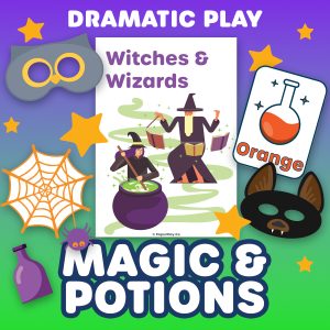 Witches and Wizards Magic and potions dramatic play printable