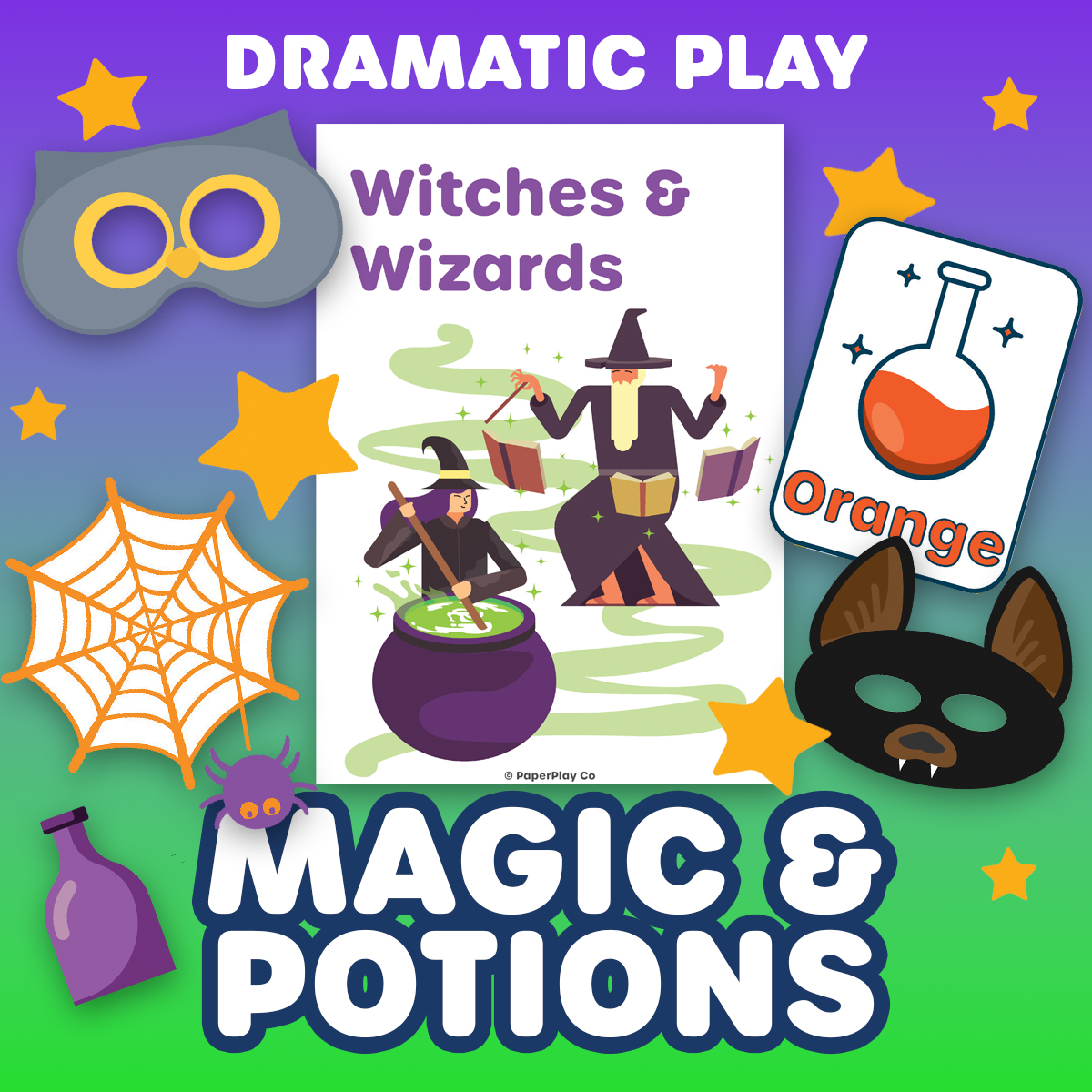 Magic & Potions Witches and Wizards Dramatic Play Printable –